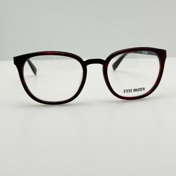 Steve Madden Accessories - Steve Madden Eyeglasses Eye Glasses Frames Sliick Merlot Horn 52-19-140